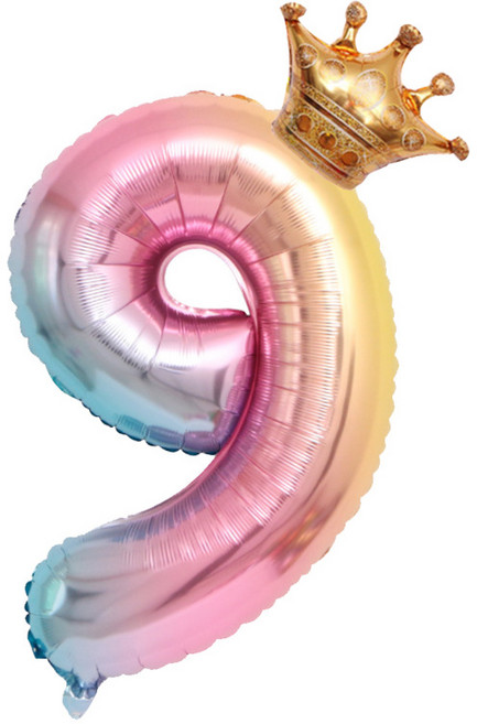 웜네스트 대형 숫자 풍선, 1개, 9 (81cm)