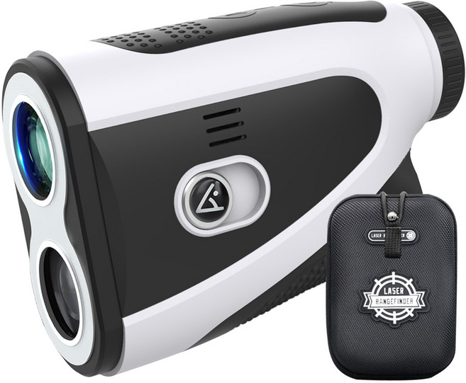 로이카우 휴대용 골프 거리 측정기 7 배 고화질 1200 야드 측정거리, 블랙 & 화이트