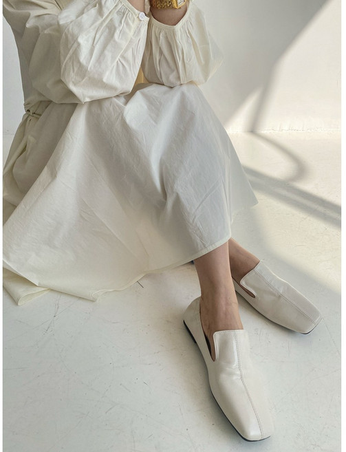 뒷밴딩 셔링 로퍼 여성 신발