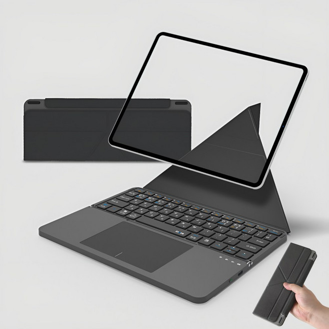 초경량 블루투스5.1 접이식 키보드 터치패드 태블릿PC 패드 스마트폰 거치겸용 멀티페어링 휴대용