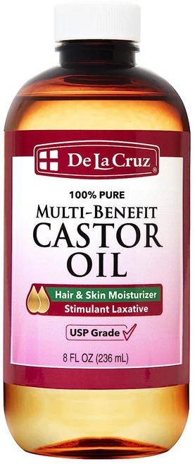 De la Cruz 피마자유 퓨어 캐스터오일 헤어 스킨 & 네일 USP Grade 236ml, 1개 - 쿠팡