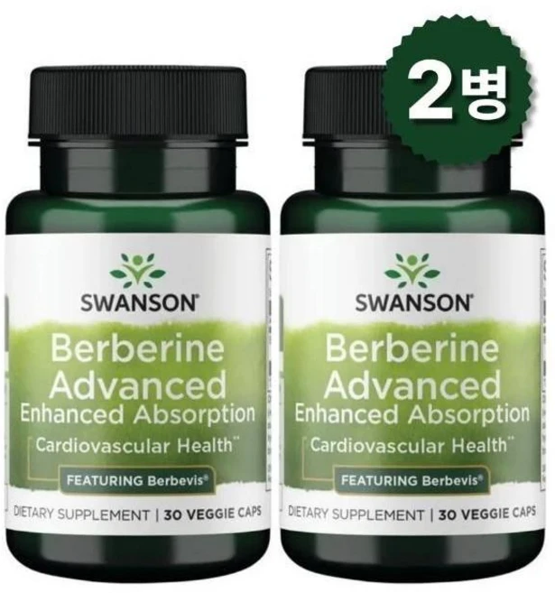 스완슨 베르베린 어드밴스드 Berberine Advanced 550mg 베지캡슐30정 2병 - 쿠팡