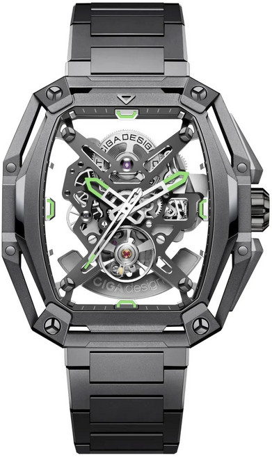 [CIGA design] 시가 디자인 시계 Z035-GG01-W1G 오토매틱 헌터 그레이 스켈레톤