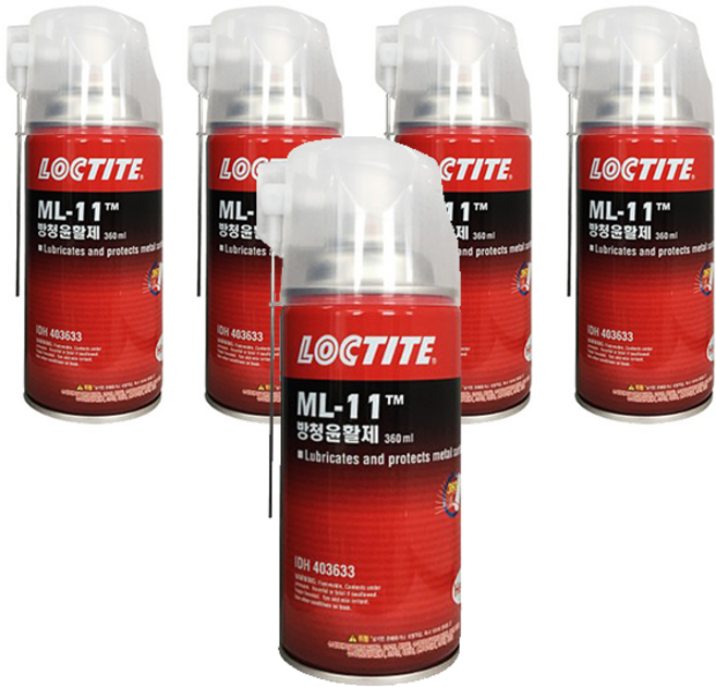 록타이트 방청윤활제 녹방지스프레이 ML-11 360ml, 5개