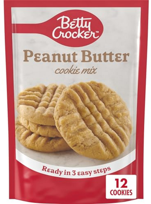 베티 크로커 피넛 버터 쿠키 믹스 5.08센티미터 쿠키 1 Betty Crocker Peanut Butter Cookie Mix Makes twelve (12) 2-inch C, 1개