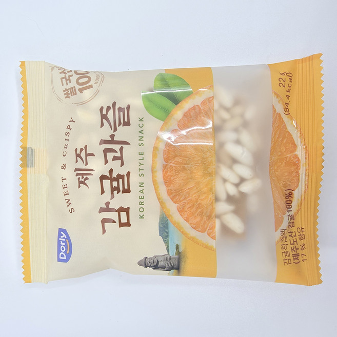 감귤 과즐 소분 제주 과자 간식 개별포장 바삭 코스트코, 15개, 22g