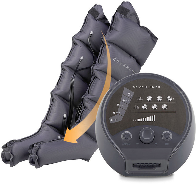 국내제조 세븐라이너 S3 공기압 다리 발 안마기 종아리마사지기 그레이