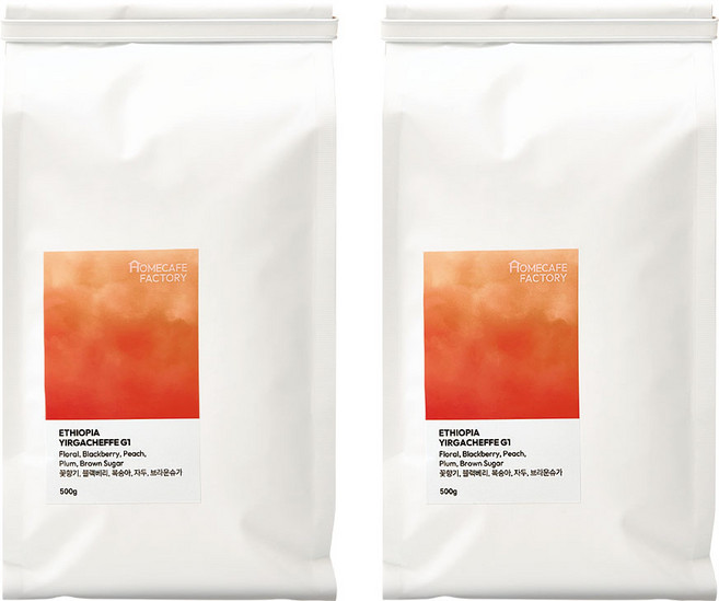 홈카페 팩토리 산미 폭발 에티오피아 예가체프 G1 원두 커피, 1kg, 1개, 홀빈(분쇄안함)