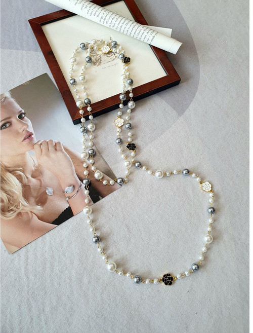 레몬트리 123_G 에스텔 패션 롱 진주 목걸이*기프트박스