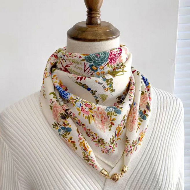 바바 프리미엄 자석버클 쁘띠 사각 스카프