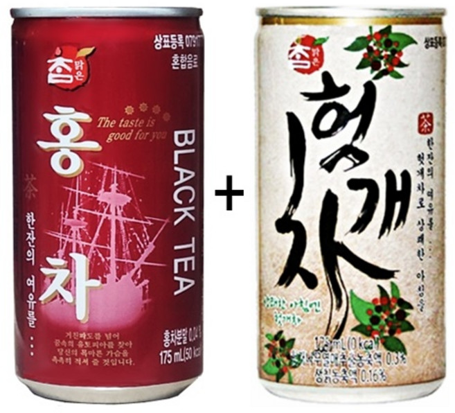 참맑은 헛개차 175ml(30캔) + 참맑은 홍차 175ml(30캔), 60개, 175ml