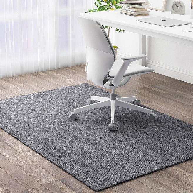 바닥 의자매트 깔판 사무실 의자깔개 카페트 스트라이프, 1개, 진회색