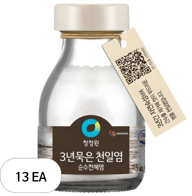 청정원 3년묵은 천일염, 75g, 13개