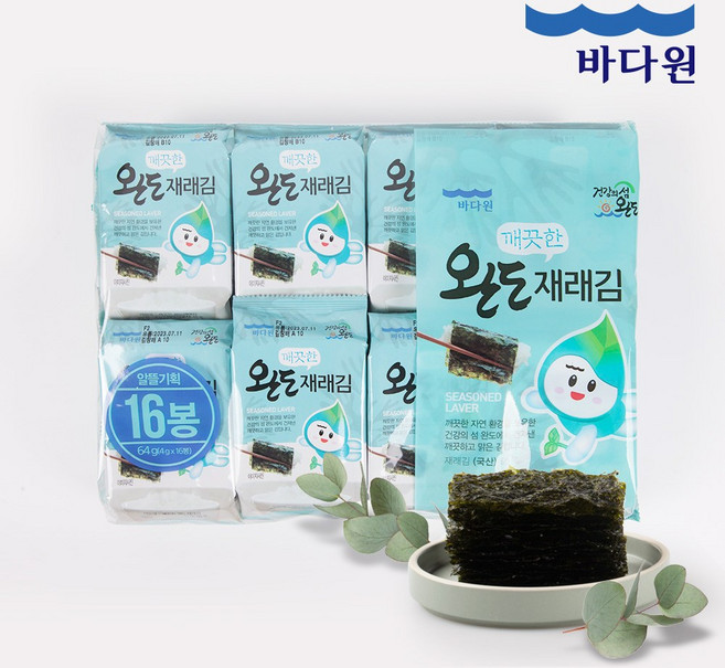 바다원 재래김 도시락김 (4gx16봉)x3묶음(48봉), 단품, 단품
