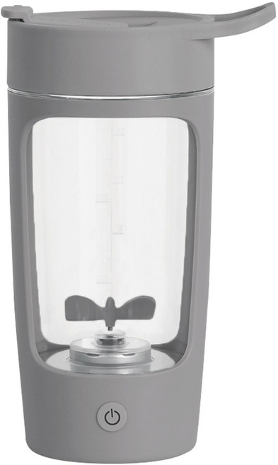 ELEANOR 電動攪拌杯 Tritan材質 Type-C充電 便攜防漏 適用蛋白粉奶昔, 無印灰, 1, 650ml