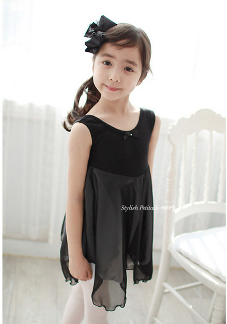 언발란스쉬폰 검정 유아발레복