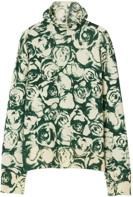 버버리 로즈 프린트 울 후디