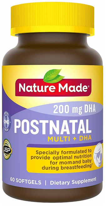Nature Made Postnatal MULTI DHA 네이처 메이드 포스트나탈 멀티 DHA 60정, 1개