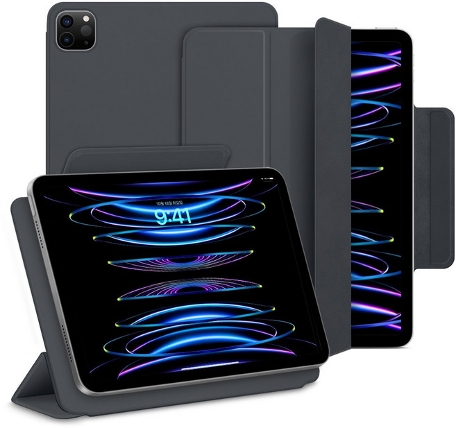 뷰씨 폴리오 커버형 케이스, 차콜그레이, 1개