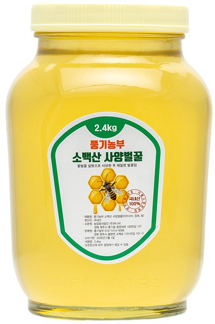 풍기농부 소백산 사양 아카시아꿀2.4k, 1EA, 2.4kg, 1개