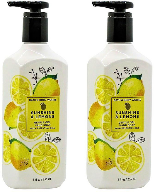 Bath & Body Works 젤 핸드 솝 각 236ml(8온스)/(선샤인 및 레몬), Bath & Body Works 젤 핸드 솝 각 236