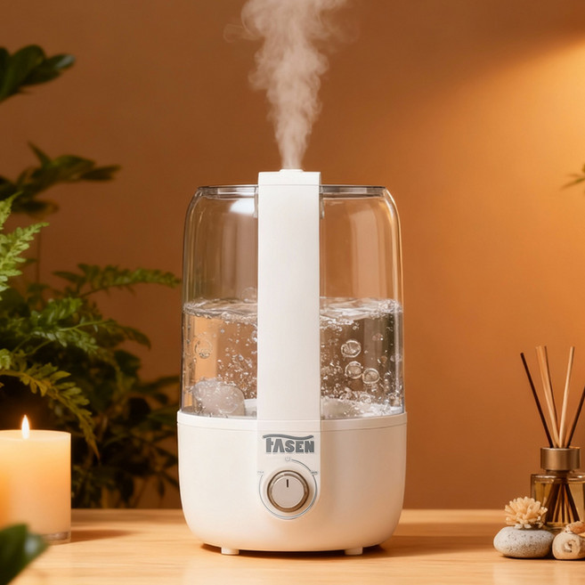 FASEN 독일 가습기 대용량 물순환 초음파 가습기 에어워셔 공기청정기 가습기, 아이보리