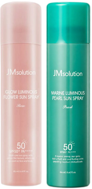 제이엠솔루션 청광 마린 진주 + 윤광 플라워 선 스프레이 로즈 180ml 2개