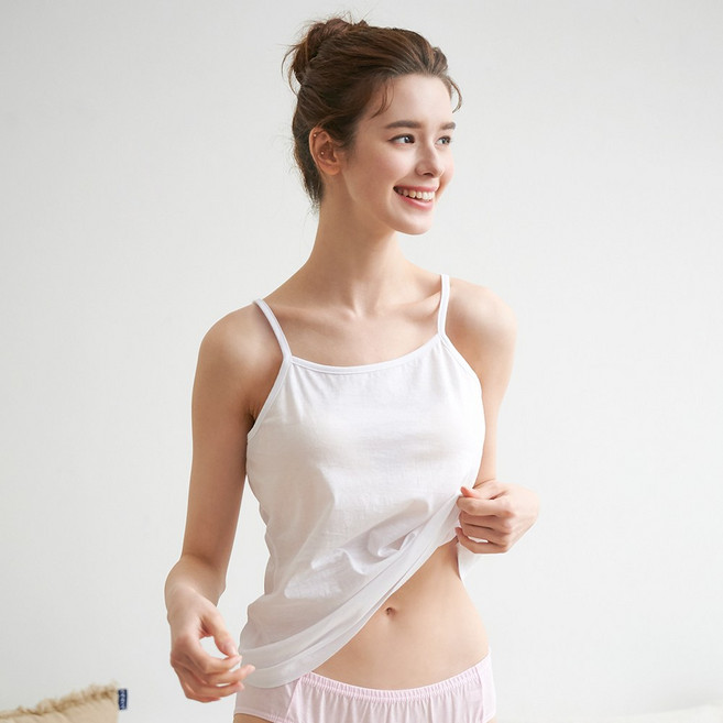좋은사람들 여성 프리미엄 코튼 끈나시 런닝 3p
