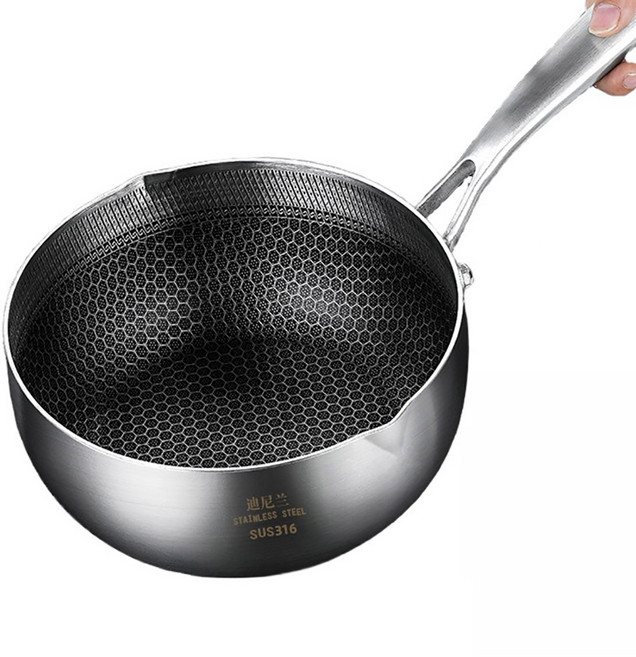 LY7SM 스텐 우유냄비 멀티 편수냄비 우유 냄비 라면 냄비+유리뚜껑 세트, 1세트, 그림 색상, 28cm