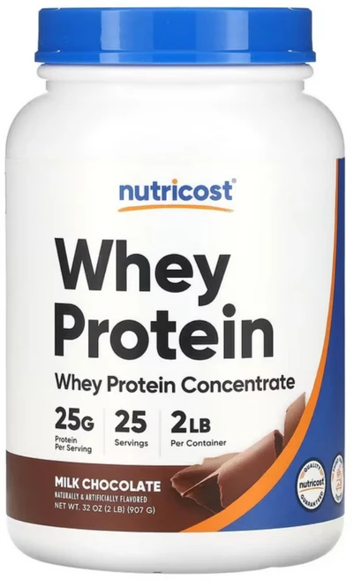 뉴트리코스트 웨이 프로틴 콘센트레이트 Whey Protein Concentrate 밀크 초콜릿 2LB 907g, 1개 - 쿠팡