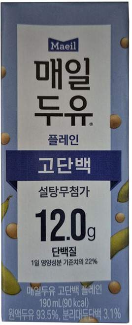 매일유업 매일두유 고단백, 24개, 190ml