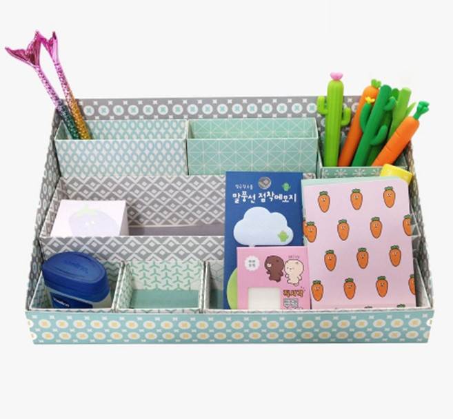 데스크 정리함-대 2종 1세트, 1단