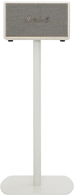 마블홀릭 마샬 스피커 스탠드 3 2 1 거치대 받침대 슬림 사각 라운드형, 거치식, 화이트 + 3m 케이블 화이트, 액톤, 1개