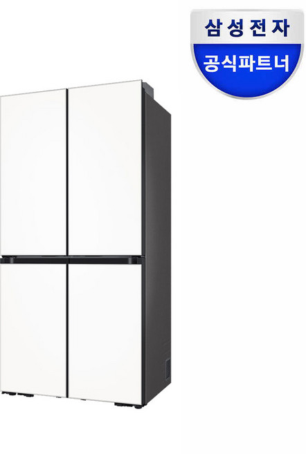 삼성전자 비스포크 키친핏 냉장고 4도어 RM70F64R1X 새틴화이트