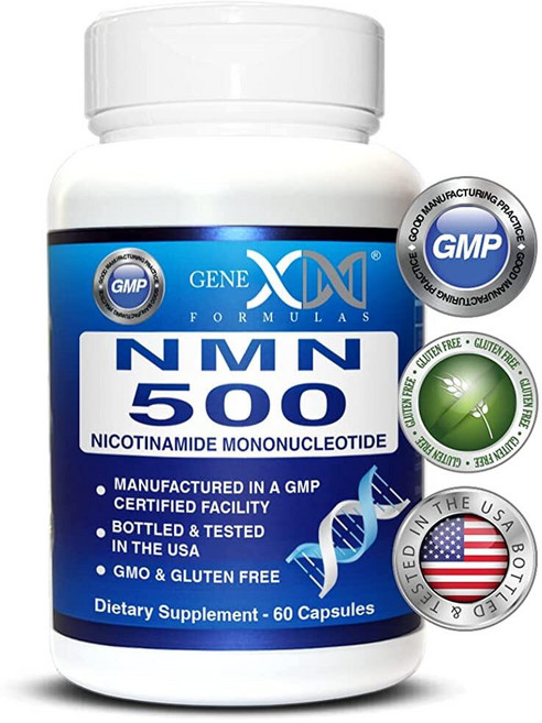 Genex Formulas NMN 500mg - NAD 수준 증가 1회 제공량당 500mg 60캡슐143606, 60, 1개
