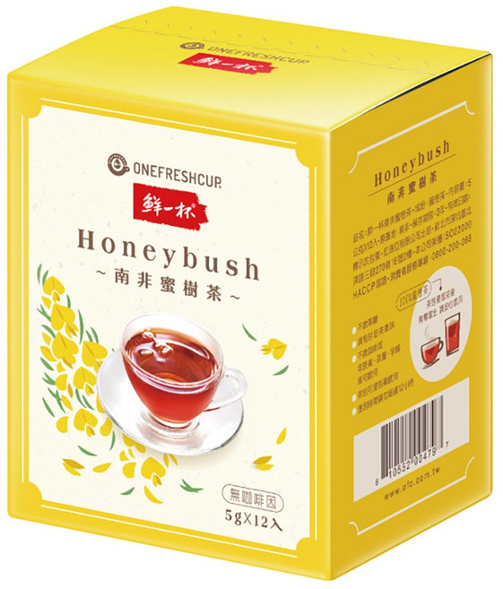 鮮一杯 南非國寶綠茶 5gx12入/盒, 1個, 南非蜜樹茶(5gx12入/盒)(黃盒)