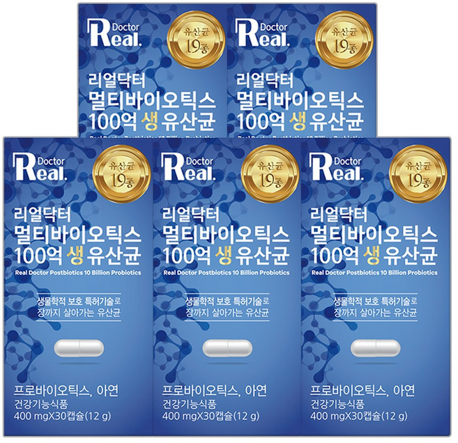 리얼닥터 멀티바이오틱스 100억 생유산균 12g, 30정, 5개