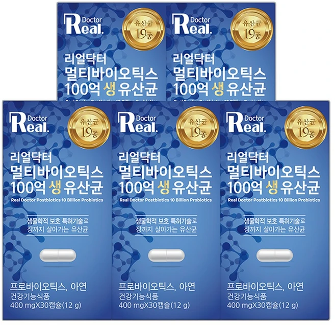리얼닥터 멀티바이오틱스 100억 생유산균 12g, 30정, 5개 - 쿠팡