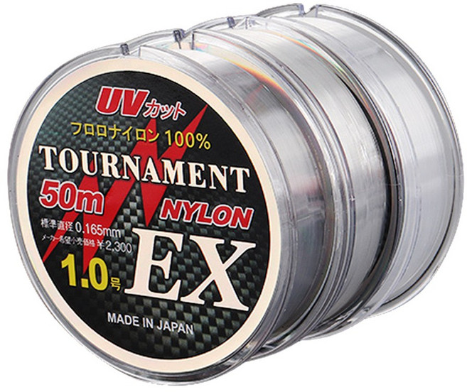 일본원사 UV컷트 후로로 나일론 토너먼트 EX 낚시줄, 투명, 1개