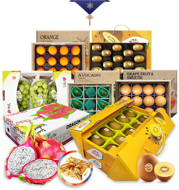 제철박사 프리미엄 제철 과일 보자기 선물세트 실속 혼합과, 1개, 샤인머스켓 선물세트 2kg 내외 3수