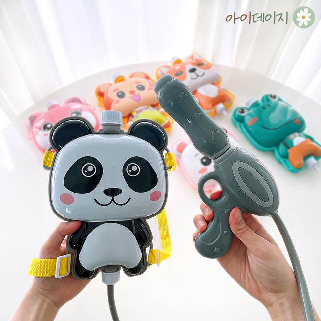 애니멀 어린이 배낭 물총 놀이 아기 유아 백팩 가방 물놀이 장난감, 1개, 팬더