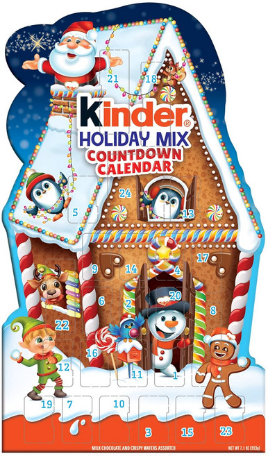 Kinder 홀리데이 어드벤트 캘린더 개별 Wrapped 초콜릿 71 Ounces 1 Pack 24 피스 2023 2024