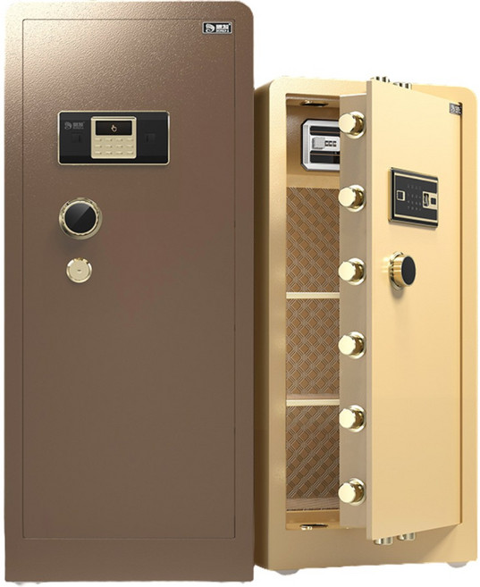 LOXERA 보안 금고 소형 가정용 미니 스마트 돈통 금전함 내화 대형 개인 비밀 사무용 금보관, 1개, 리치골드