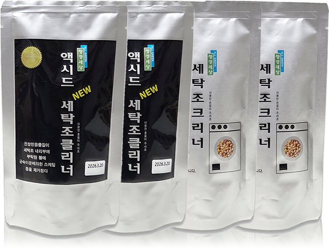 청정세상 세탁조 크리너 150g 4회분, 1세트