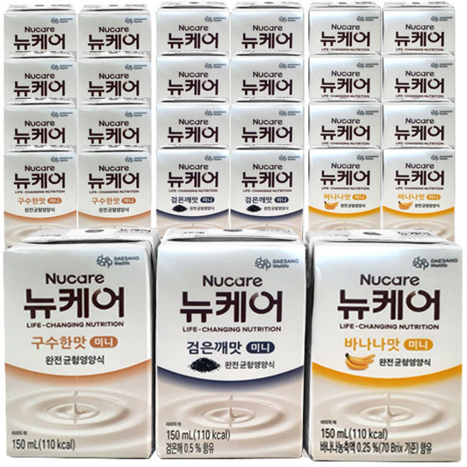 뉴케어 균형 영양식 미니 3종 (구수한맛 검은깨 바나나) 150mlx24개, 150ml, 24개