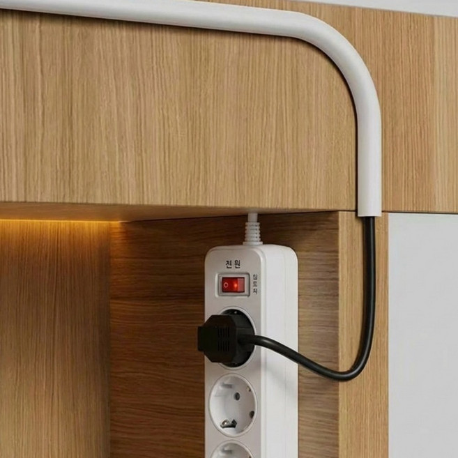 무난생활 휘어지는 전선몰딩 쫄대 2M, 2개, 화이트