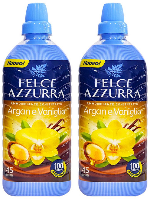 펠체아주라 이탈리아 150년 향좋은 초고농축 섬유유연제 아르간 바닐라, 900ml, 2개