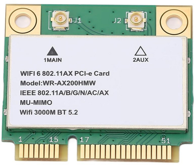 Wi-Fi6 와이파이6 무선랜카드 2400Mbps 574Mbps 듀얼밴드 MU-MIMO BT5.2 노트북 미니PC용