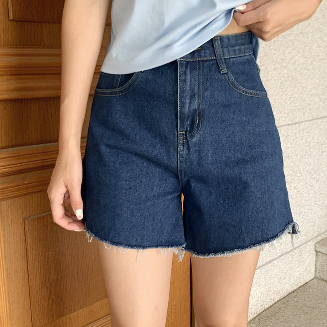 [MADES-XL]토마토팩토리 여성용 썸머 상큼하게 3부 밑단컷팅 데님 청반바지(3color)