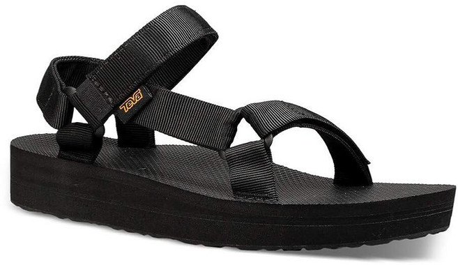 Teva 테바 여성 미드폼 유니버설 샌들 블랙 웨빙
